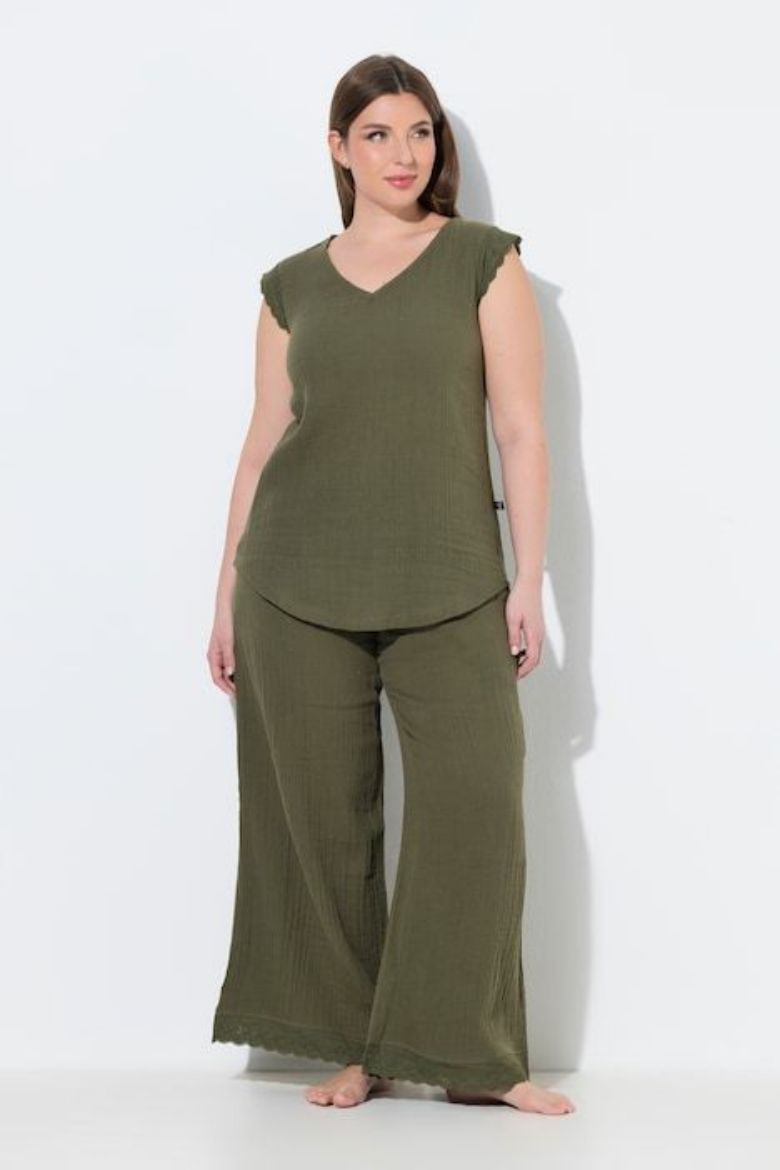 Plus size veliki brojevi Pidžama nez rukava muslin za punije