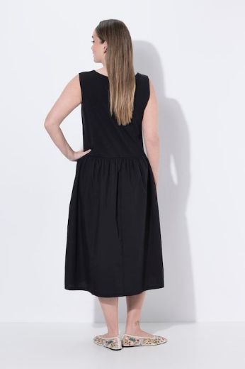 Plus size veliki brojevi Haljina midi bez rukava A kroja pamučna za punije