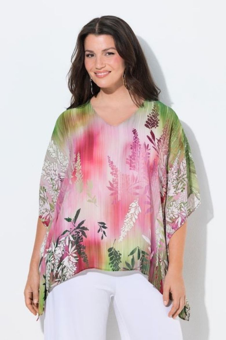 Plus size veliki brojevi Bluza kratkih rukava šireg kroja za punije