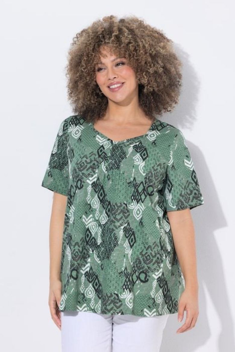 Plus size veliki brojevi Majica kratkih rukava A kroja za punije