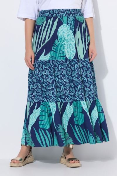 Veliki brojevi Suknja maxi elastčnog struka moda za punije