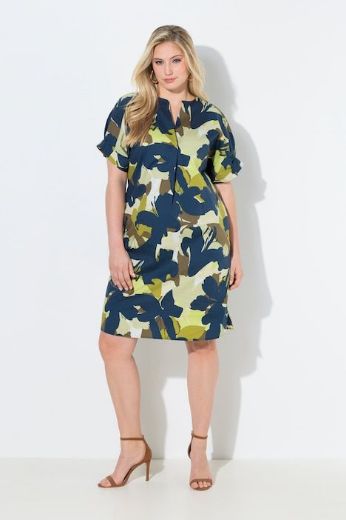 Plus size veliki brojevi Haljina kratkih rukava s izrezom za punije