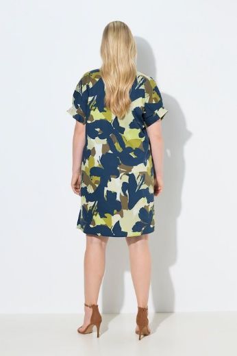 Plus size veliki brojevi Haljina kratkih rukava s izrezom za punije