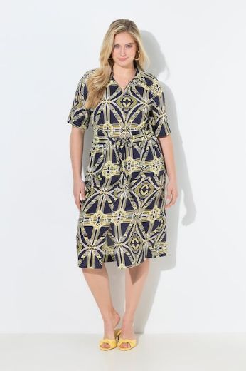 Plus size veliki brojevi Haljina midi A kroja za punije