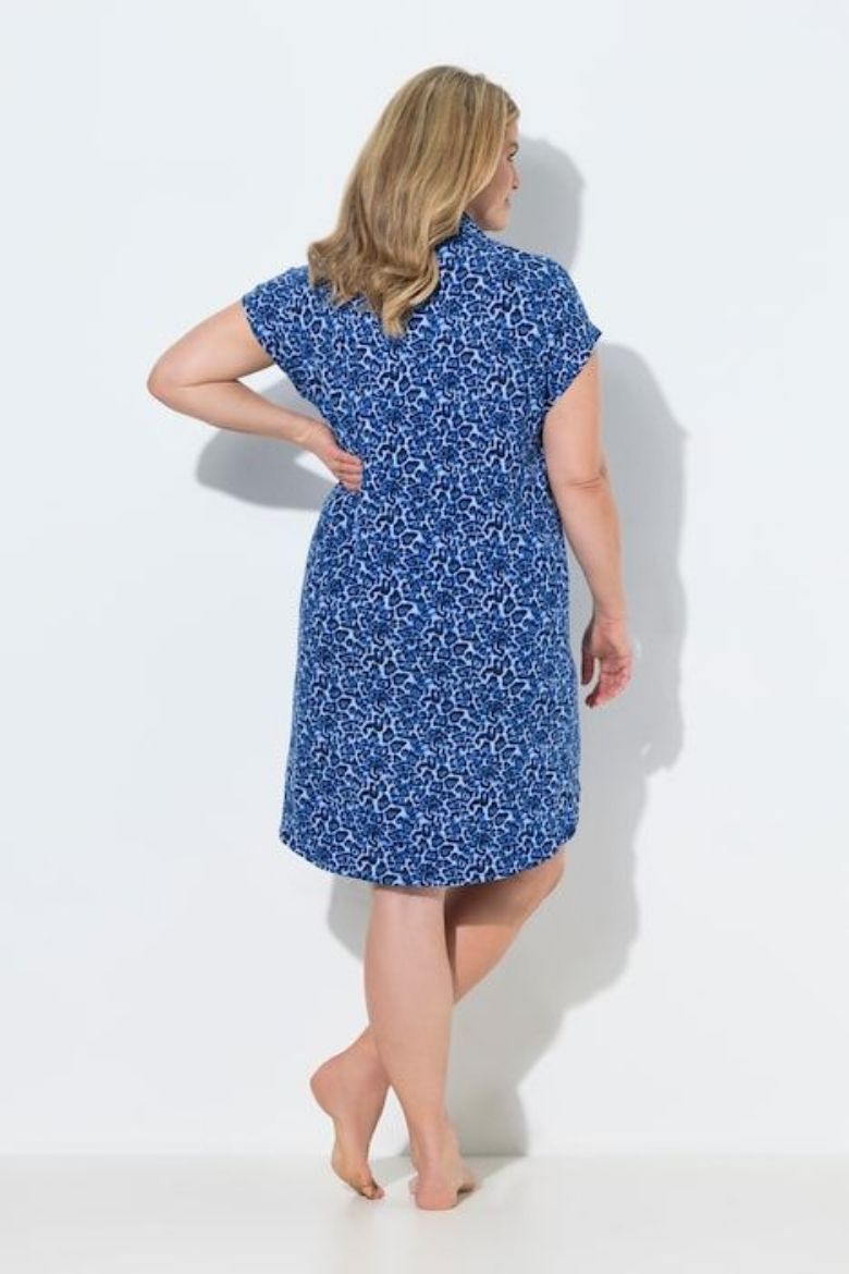 Plus size veliki brojevi Spavaćica kratkih rukava s kragnom za punije