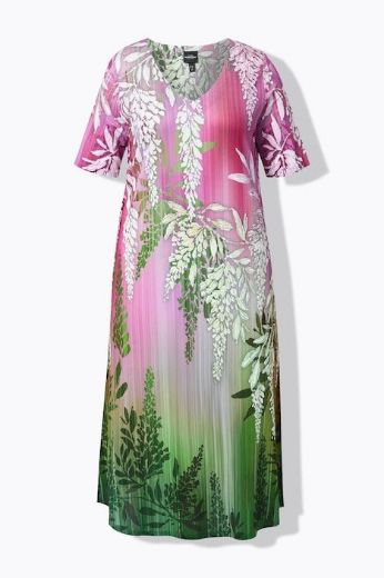 Plus size veliki brojevi Haljina elegantna kratkih rukava A kroja za punije