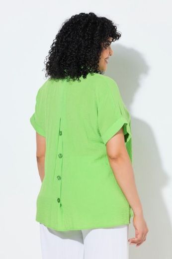 Plus size veliki brojevi Bluza spušteni rukavi s gumbima na leđima za punije
