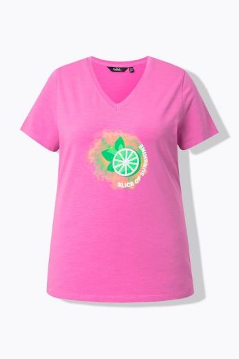 Plus size veliki brojevi Majica kratkih rukava V ovratnika za punije