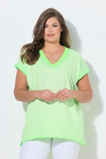 Plus size veliki brojevi Majica kratkih rukava V ovratnika za punije