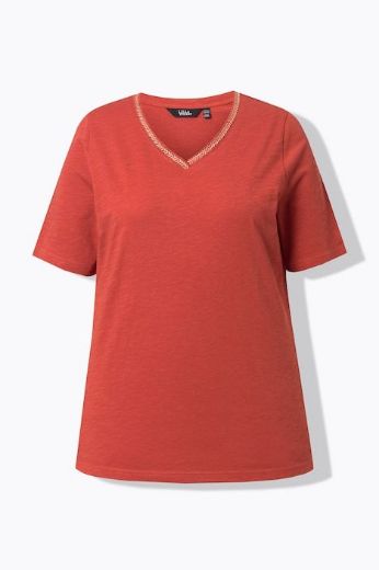 Plus size veliki brojevi Majica kratkih rukava V izreza za punije