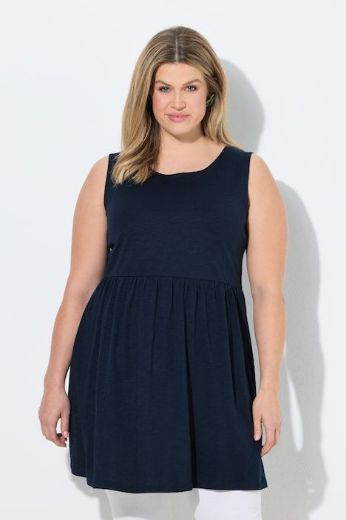 Plus size veliki brojevi Tunika bez rukava na volane za punije