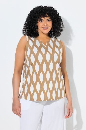 Plus size veliki brojevi Majica bez rukava s izrezom za punije