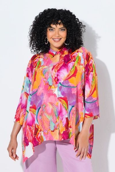 Veliki brojevi Bluza 3/4 rukava A kroja moda za punije