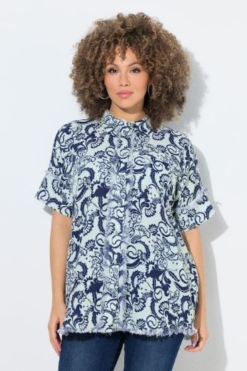 Plus size veliki brojevi Bluza kratkih rukava šireg kroja za punije