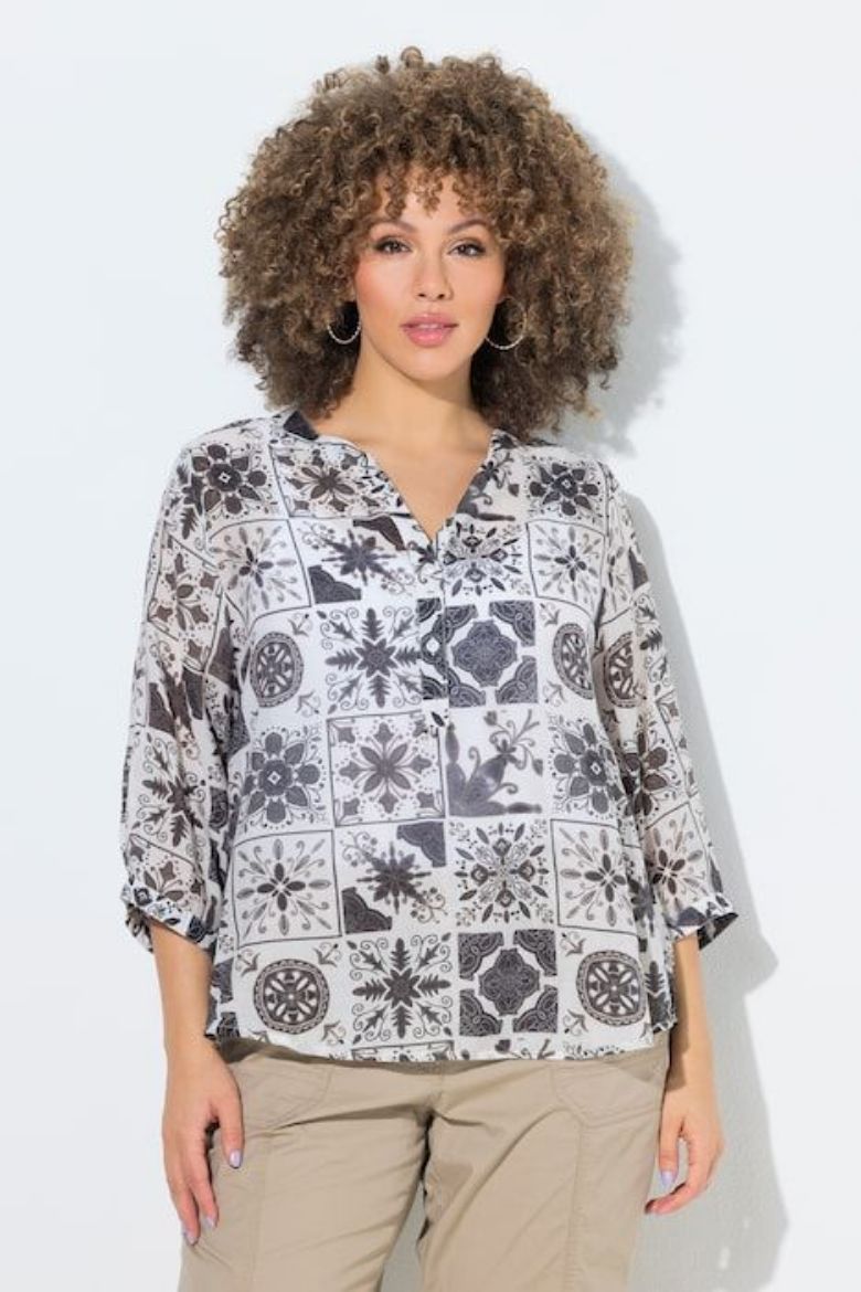 Plus size veliki brojevi Tunika 3/4 rukava za punije
