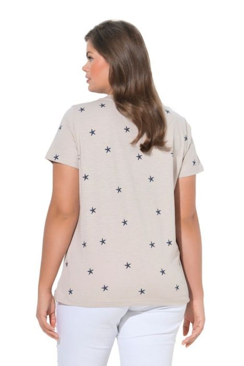 Plus size veliki brojevi Majica 1/2 rukava V izreza za punije