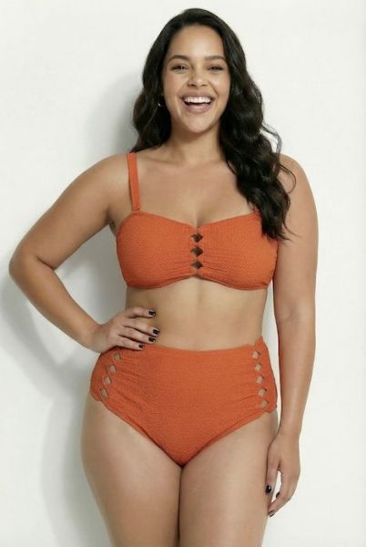 Veliki brojevi Kupaći kostim bikini mekanih košarica i podesivih naramenica moda za punije