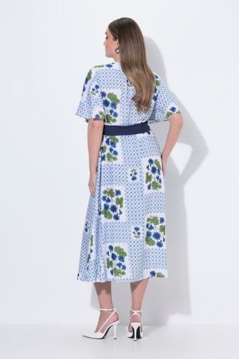 Plus size veliki brojevi Haljina maxi kratkih rukava V izreza za punije
