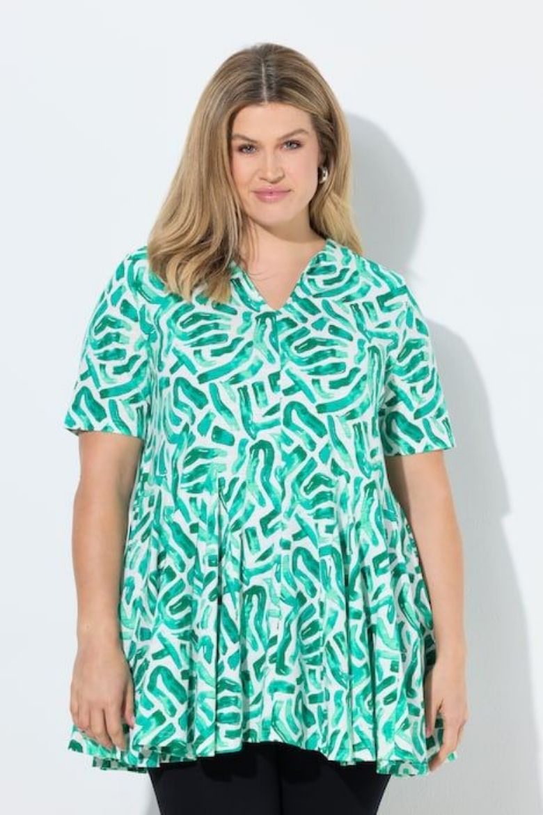 Plus size veliki brojevi Majica kratkih rukava dužeg kroja za punije