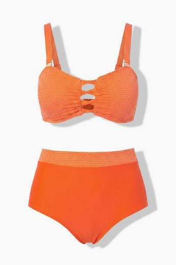 Plus size veliki brojevi Kupaći kostim bikini mekanih košarica i podesivih naramenica za punije
