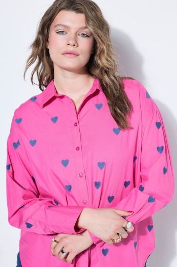 Plus size veliki brojevi Košulja dugih rukava s printom srca za punije