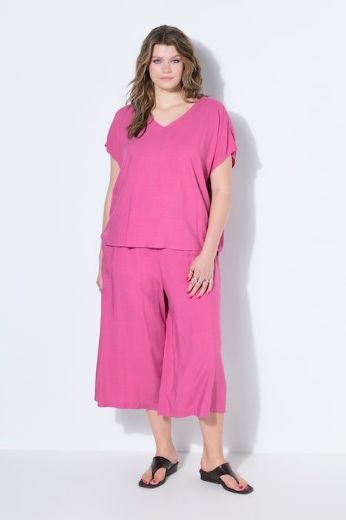 Plus size veliki brojevi Bluza kratkih rukava V ovratnika za punije