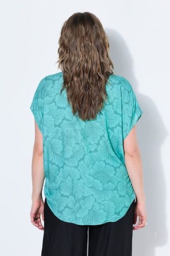 Plus size veliki brojevi Bluza V ovratnika spuštenih rukava za punije