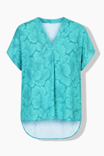 Plus size veliki brojevi Bluza V ovratnika spuštenih rukava za punije