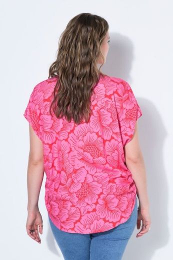 Plus size veliki brojevi Bluza V ovratnika spuštenih rukava za punije