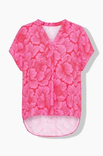 Plus size veliki brojevi Bluza V ovratnika spuštenih rukava za punije