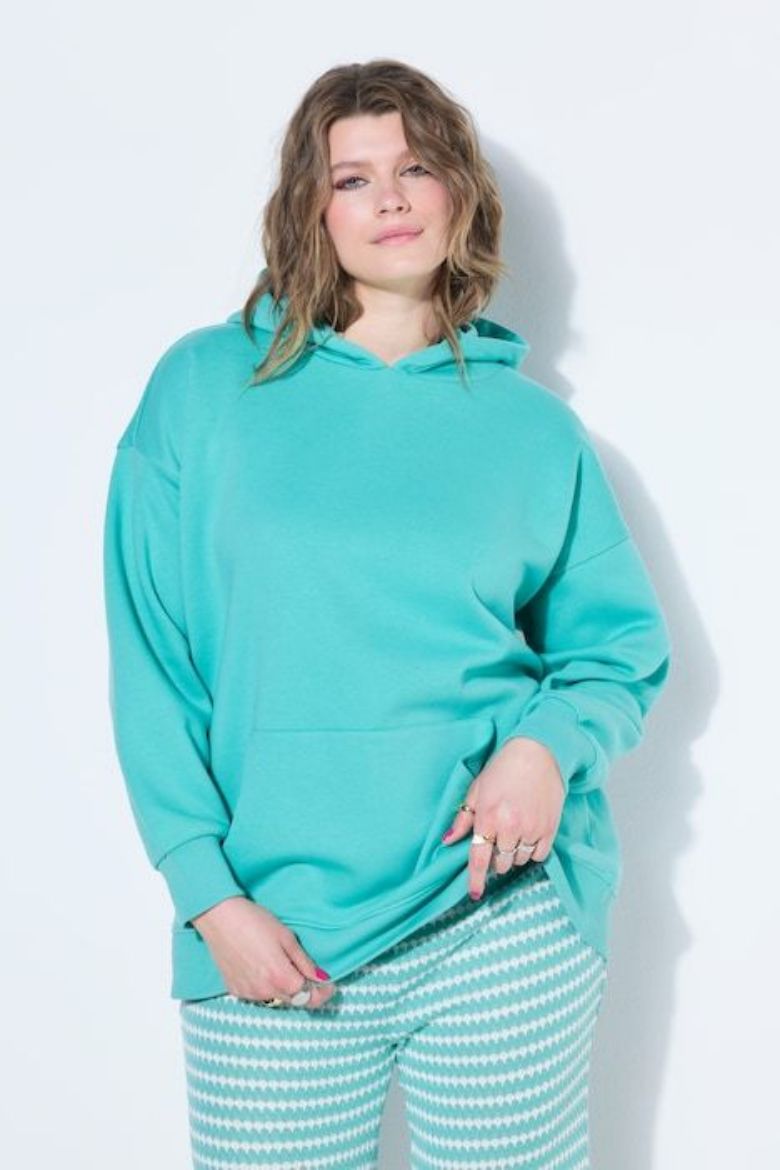 Plus size veliki brojevi Majica dugih rukava s kapuljačom šireg kroja za punije