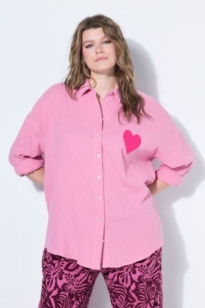 Veliki brojevi Bluza šireg kroja od muslina moda za punije