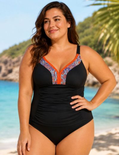 Plus size veliki brojevi Kupaći kostim tankini mekanih košarica i podesivih naramenica za punije