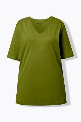 Plus size veliki brojevi Majica V izrez Basic za punije