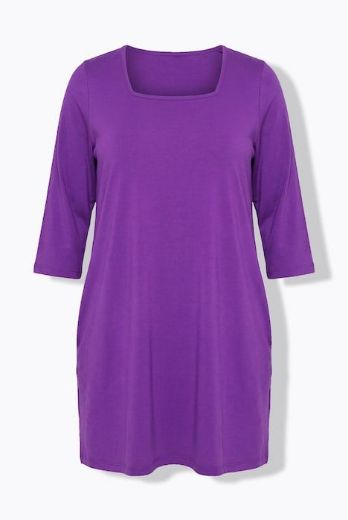 Plus size veliki brojevi Majica 3/4 rukava dužeg A kroja za punije