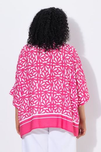 Plus size veliki brojevi Bluza 3/4 rukava asimetričnog kroja za punije