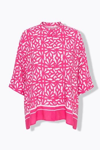 Plus size veliki brojevi Bluza 3/4 rukava asimetričnog kroja za punije