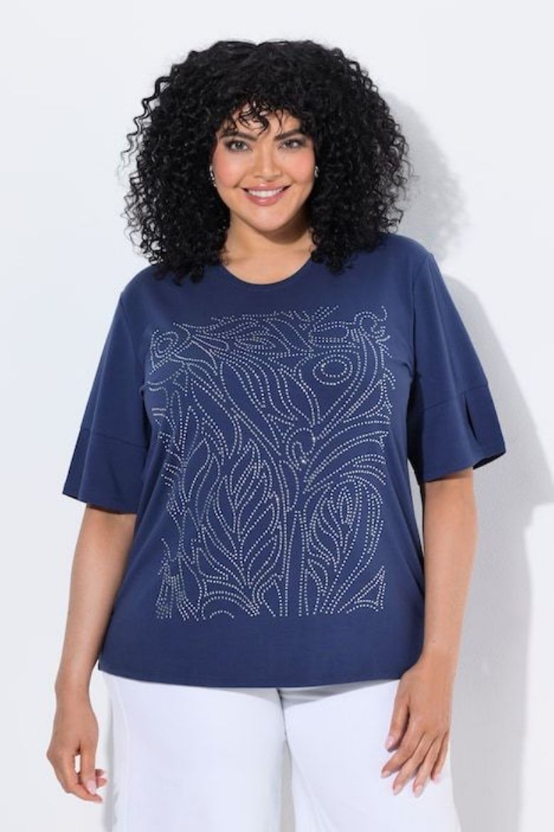 Plus size veliki brojevi Majica kratkih rukava s uzorkom za punije