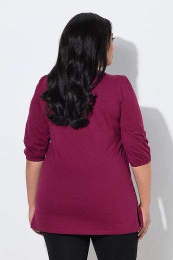 Plus size veliki brojevi Majica 3/4 rukava V ovratnika za punije