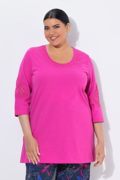 Veliki brojevi Majica 3/4 rukava moda za punije