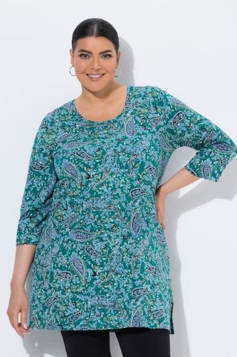 Plus size veliki brojevi Majica 3/4 rukava dužeg kroja za punije