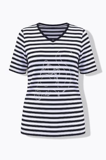 Plus size veliki brojevi Majica kratkih rukava V ovratnika za punije