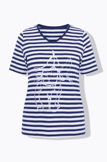 Plus size veliki brojevi Majica kratkih rukava V ovratnika za punije