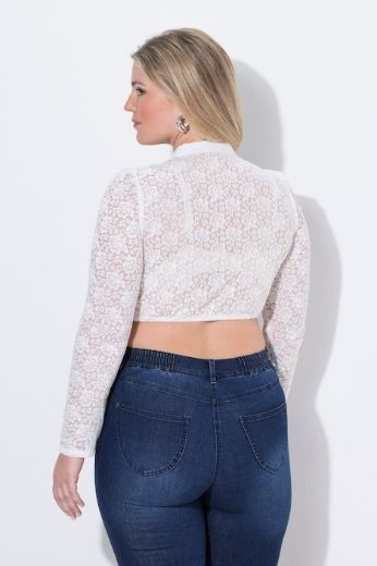Plus size veliki brojevi Bluza dugih rukava kraćeg kroja za punije