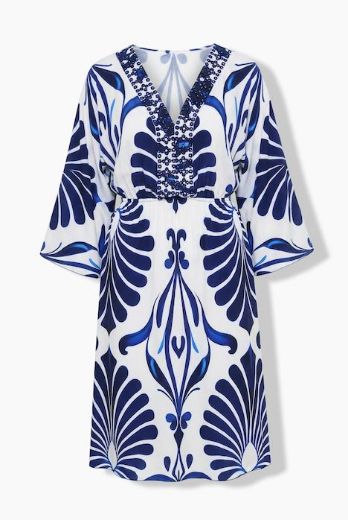 Plus size veliki brojevi Haljina midi 3/4 rukava za punije