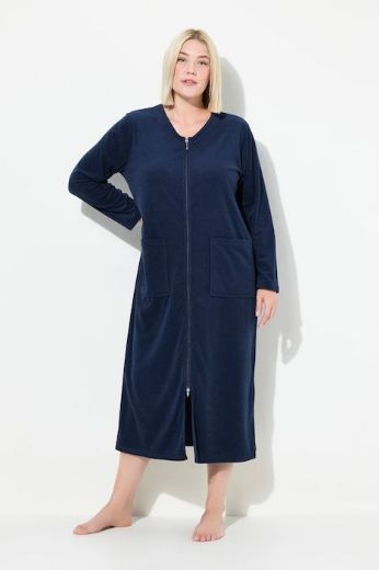 Plus size veliki brojevi Bademantil s džepovima za punije
