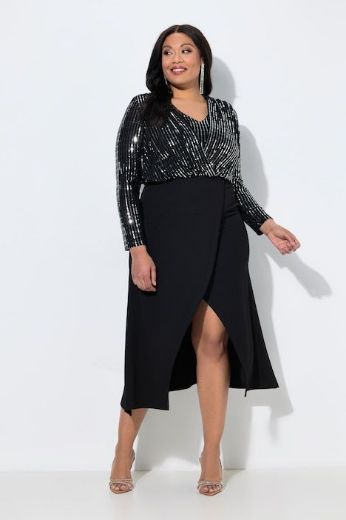 Plus size veliki brojevi Haljina svečana dugih rukava za punije