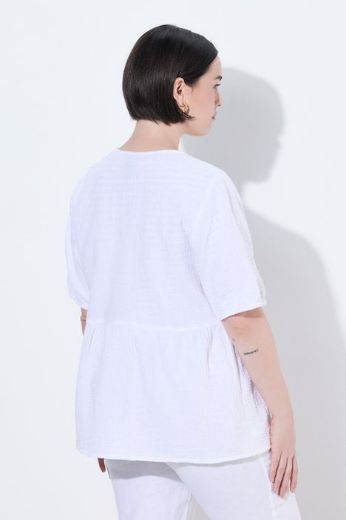 Plus size veliki brojevi Bluza kratkih rukava na vezanje za punije