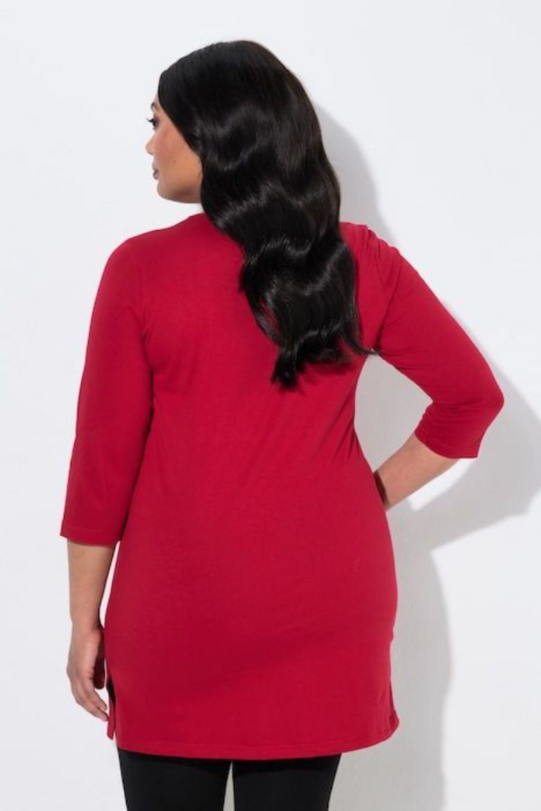 Plus size veliki brojevi Tunika 3/4 rukava pletena za punije