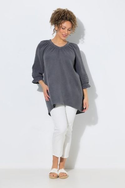 Veliki brojevi Bluza 3/4 rukava A kroja moda za punije
